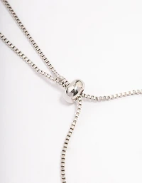 Silver Marquise Cubic Zirconia Toggle Bangle