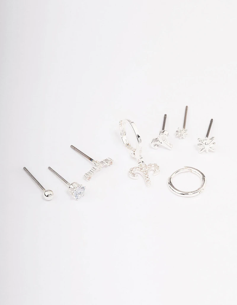 Silver Plated Aries Earring Pack