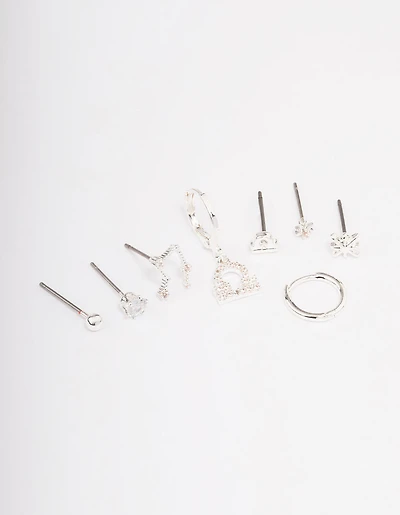 Silver Plated Libra Earring Pack