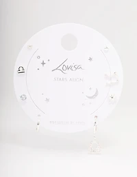 Silver Plated Libra Earring Pack