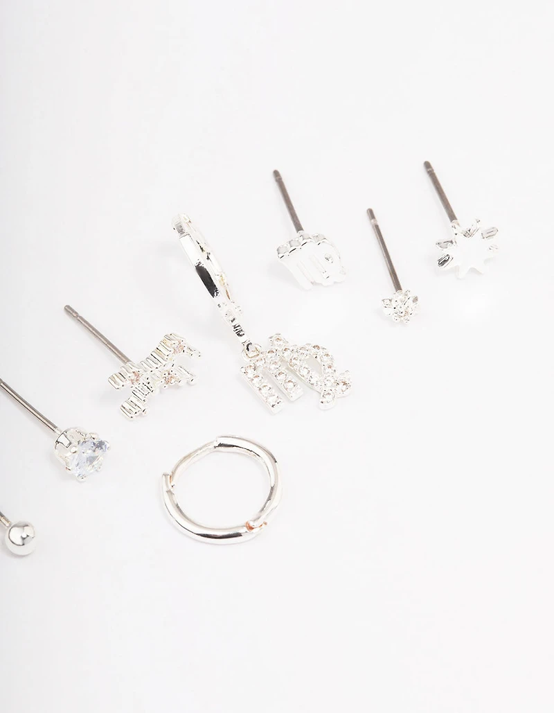 Silver Plated Virgo Earring Pack