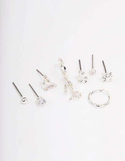 Silver Plated Capricorn Earring Pack