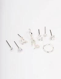 Silver Plated Capricorn Earring Pack