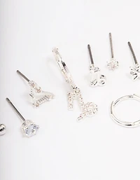 Silver Plated Capricorn Earring Pack