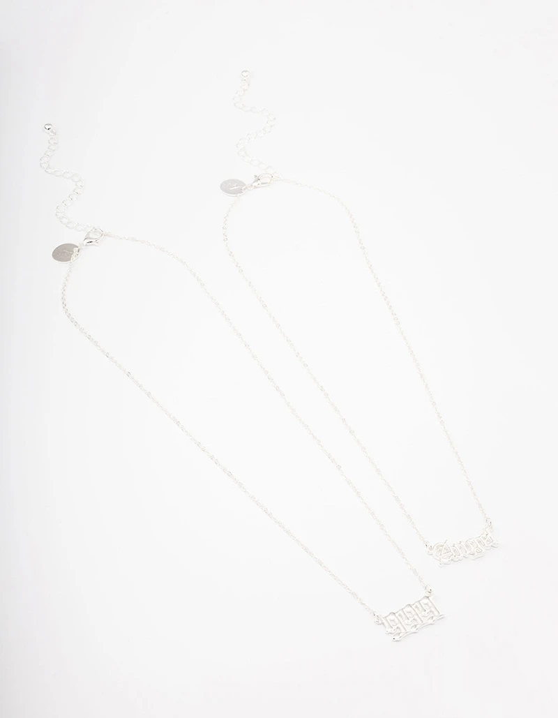 Silver Plated Angel Number '999' Necklace Pack