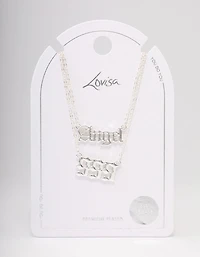 Silver Plated Angel Number '999' Necklace Pack
