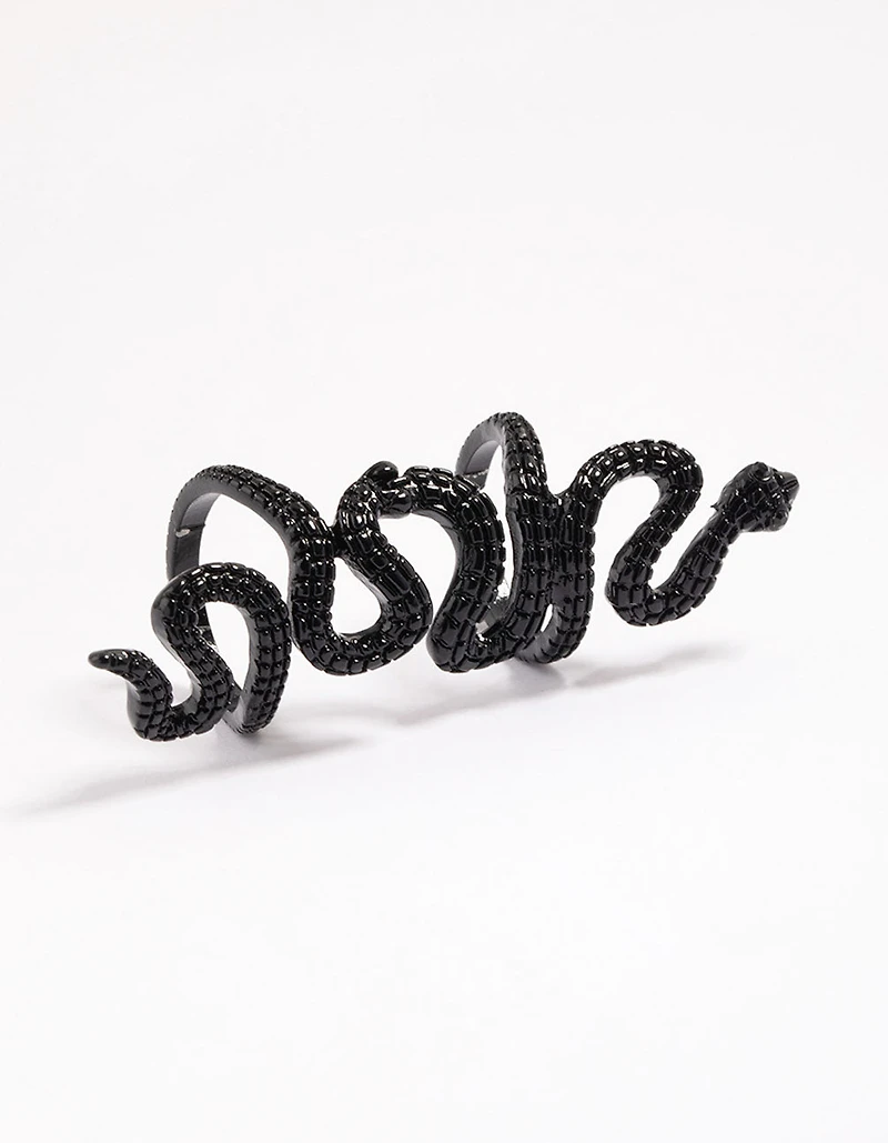 Anneau du Serpent Noir Rampant