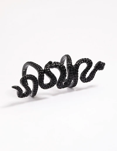 Anneau du Serpent Noir Rampant