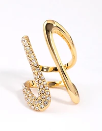 Gold Plated Blingy Split Ring