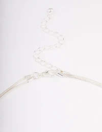 Silver Double Layered Necklace