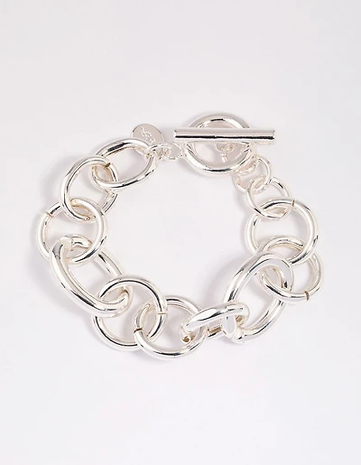 Silver Threaded Chain Bracelet