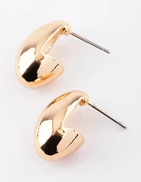 Paquet de boucles d’oreilles dorées ovales à clous