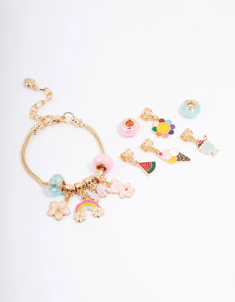 Kids Bright Christmas Charm Bracelet 12 Days of Christmas Advent Calendar