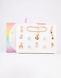 Kids Bright Christmas Charm Bracelet 12 Days of Christmas Advent Calendar