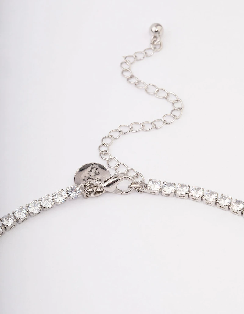 Silver Heart Pendant Earrings & Necklace Set