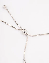 Silver Multi Square Cubic Zirconia Tennis Bracelet