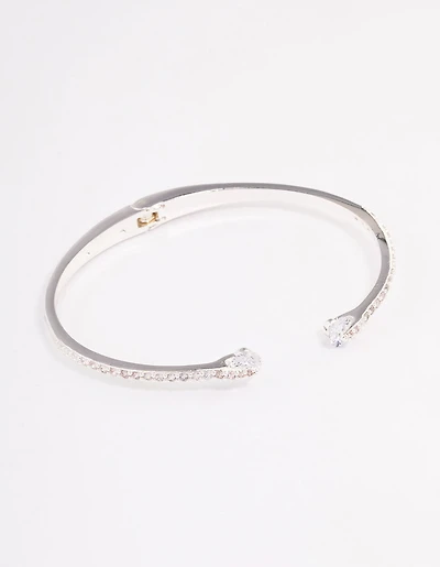 Silver Multi Cubic Zirconia Wrist Cuff