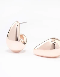 Rose Gold Plated Bubble Drop Stud Earrings