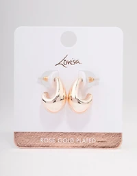 Rose Gold Plated Bubble Drop Stud Earrings