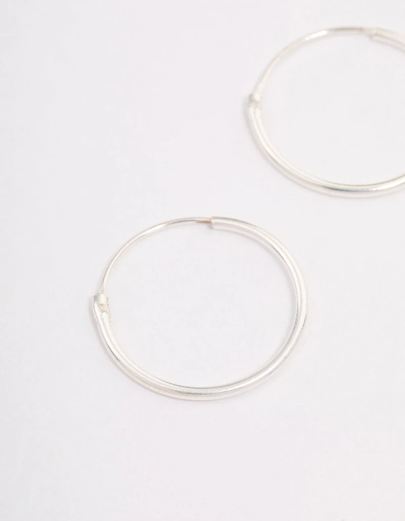 Sterling Silver Hoop Earrings 16mm