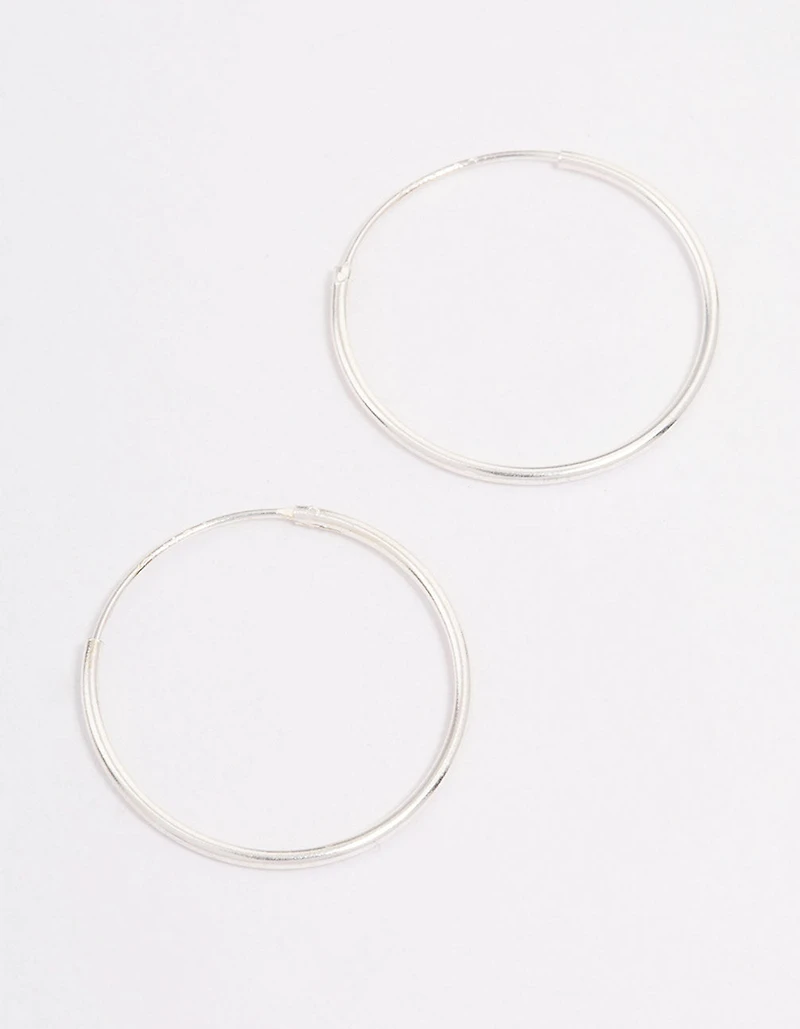 Sterling Silver Hoop Earrings 20mm