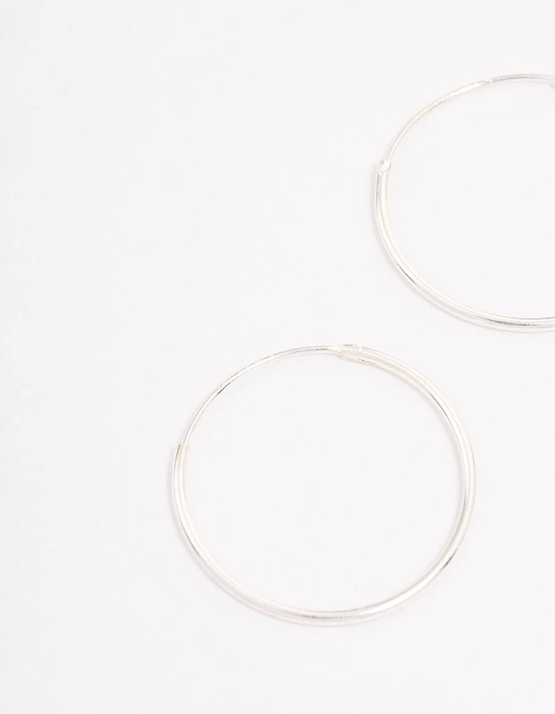 Sterling Silver Hoop Earrings 20mm