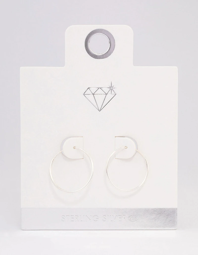 Sterling Silver Hoop Earrings 20mm