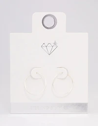 Sterling Silver Hoop Earrings 20mm