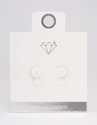 Boucles d’oreilles cerceau en argent sterling en forme de cœur 12mm