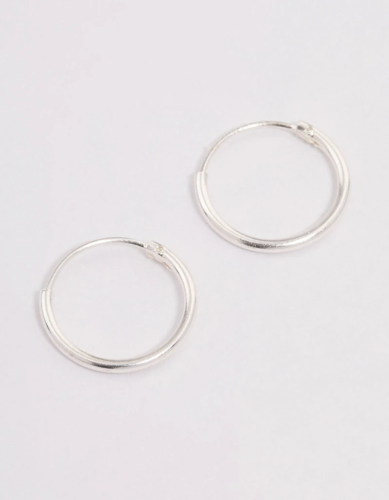 Sterling Silver Hoop Earrings 12mm