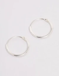 Sterling Silver Hoop Earrings 12mm