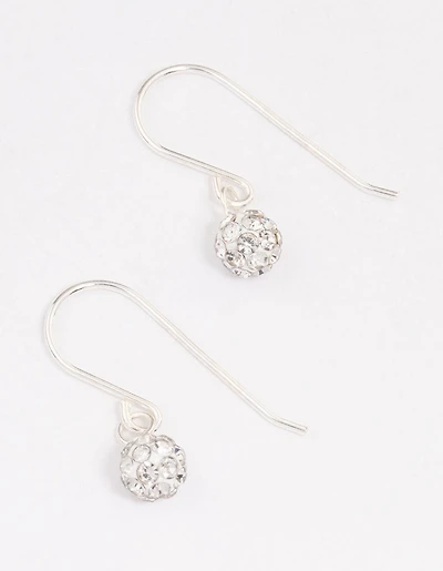 Boucles d’oreilles tombantes en boule de feu en argent sterling