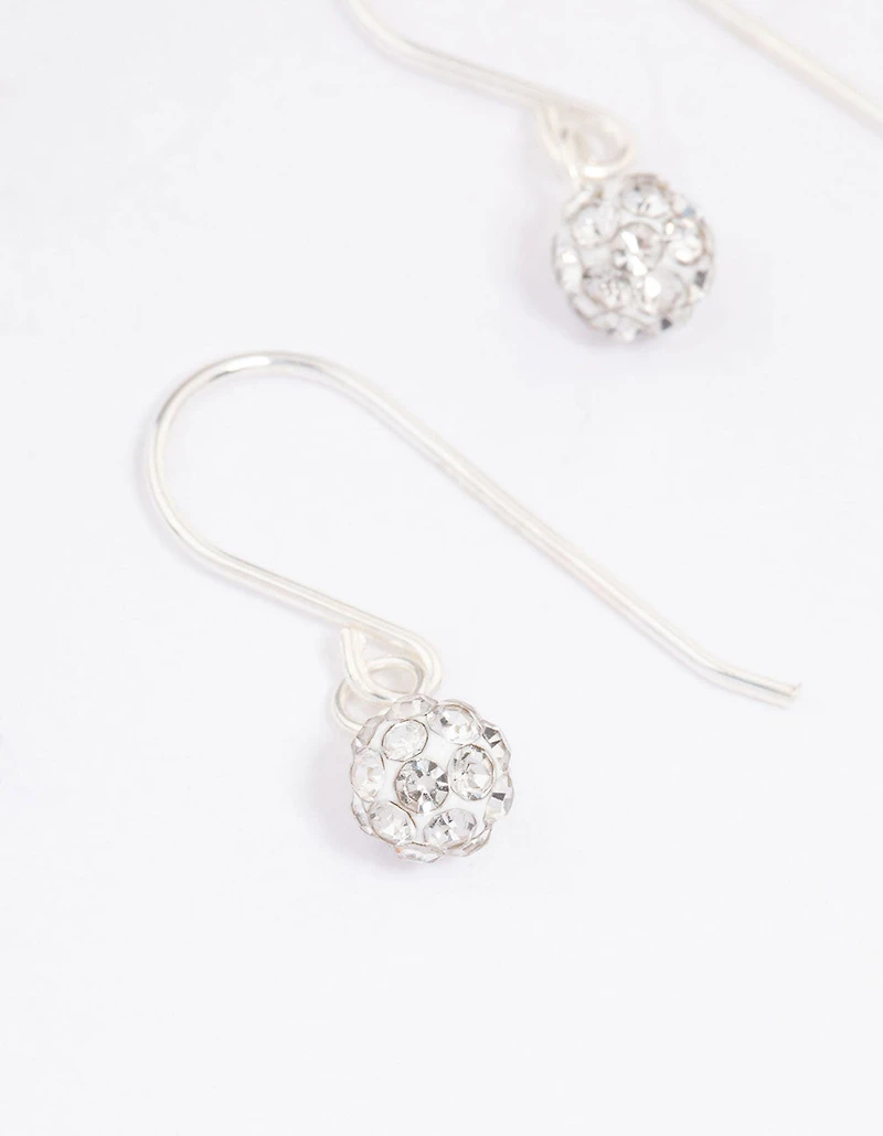 Boucles d’oreilles tombantes en boule de feu en argent sterling