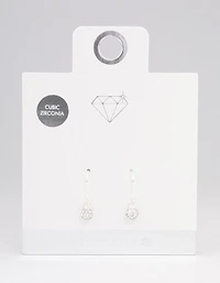 Boucles d’oreilles tombantes en boule de feu en argent sterling