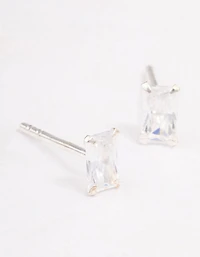 Boucles d’oreilles en baguette en argent sterling