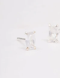 Boucles d’oreilles en baguette en argent sterling