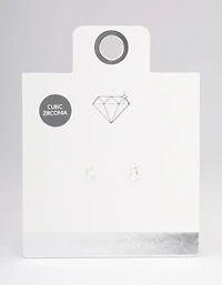 Boucles d’oreilles en baguette en argent sterling