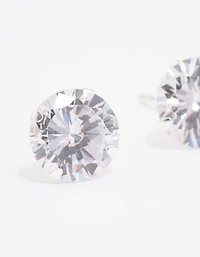 Sterling Silver Cubic Zirconia Triple Stud Earrings