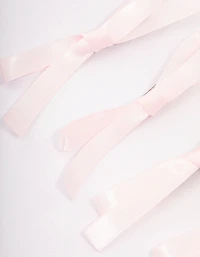 Pink Simple Hair Bows 4-Pack