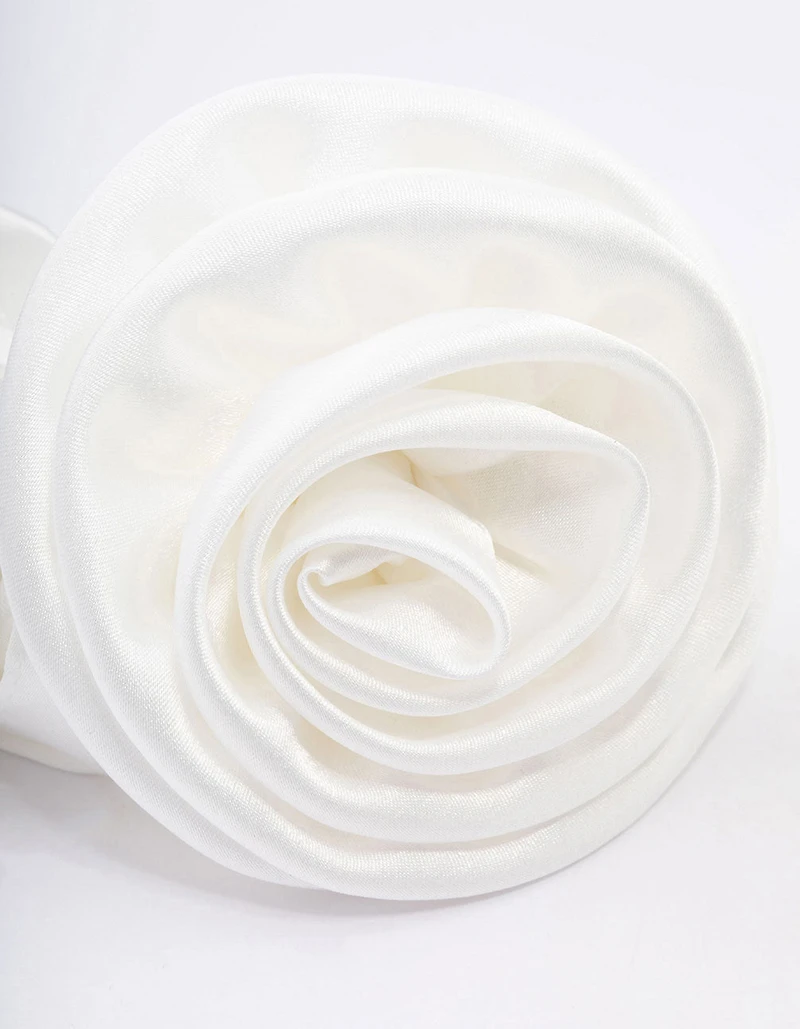 Fabric Rosette Hair Scrunchie