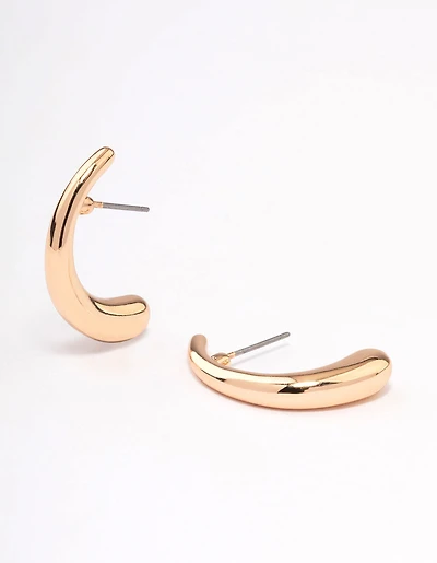 Gold Small Huggie Earrings