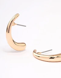 Gold Small Huggie Earrings