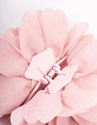 Blush Fabric Large Rose Hair Claw
