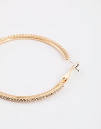 Gold Bling Hoop Earrings