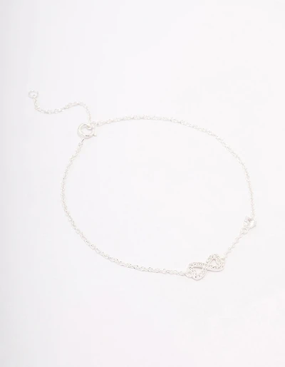 Sterling Silver Infinity Heart Bracelet