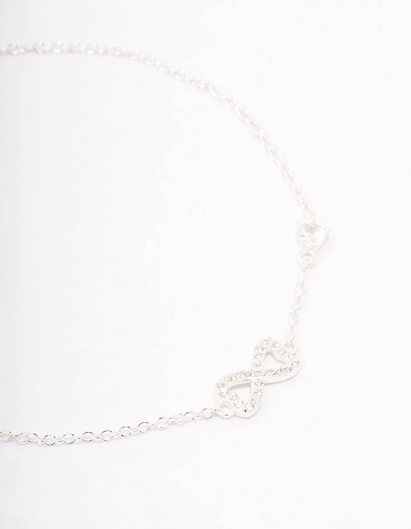 Sterling Silver Infinity Heart Bracelet