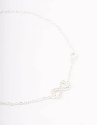Sterling Silver Infinity Heart Bracelet