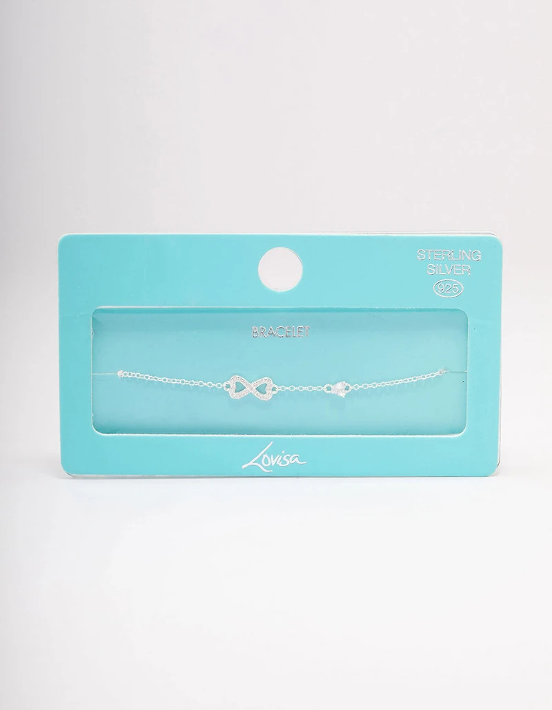 Sterling Silver Infinity Heart Bracelet