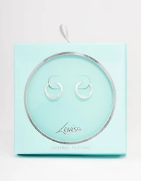 Sterling Silver Huggie Earrings 14mm