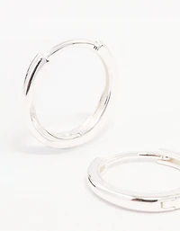 Sterling Silver Huggie Earrings 14mm
